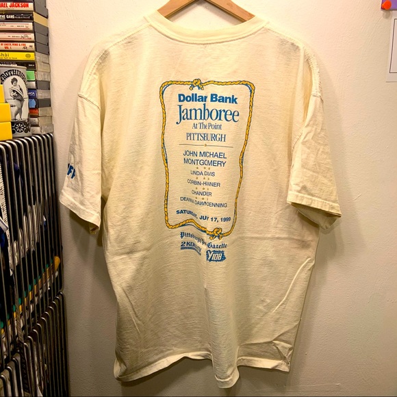 XL. VINTAGE DOLLAR BANK ‘99 JAMBOREE STAFF TEE FADED/YELLOWED - Picture 3 of 5